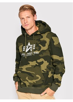 Alpha Industries Bluza Basic 178312C Zielony Regular Fit ze sklepu MODIVO w kategorii Bluzy męskie - zdjęcie 181069270