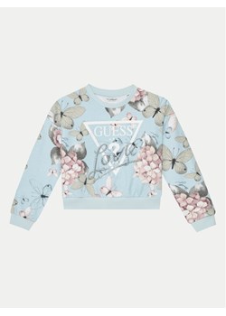 Guess Bluza J5RQ06 KA6R4 Błękitny Regular Fit ze sklepu MODIVO w kategorii Bluzy dziewczęce - zdjęcie 181069331