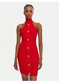 Balmain Sukienka koktajlowa DF0R3236KH58 Czerwony Slim Fit ze sklepu MODIVO w kategorii Sukienki - zdjęcie 181069624