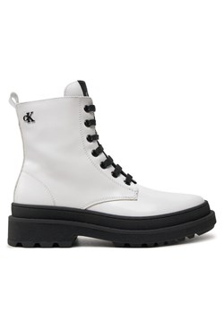 Calvin Klein Jeans Trapery Lace-Up Bootie V4A5-81031-1453 S Biały - id: 0000304427374 - marki Calvin Klein - 181070104 Calvin Klein Jeans Trapery Lace-Up Bootie V4A5-81031-1453 S Biały ze sklepu MODIVO w kategorii Buty zimowe dziecięce - zdjęcie 181070104