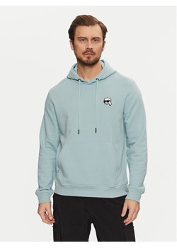 KARL LAGERFELD Bluza 705711 551900 Błękitny Regular Fit ze sklepu MODIVO w kategorii Bluzy męskie - zdjęcie 181070134