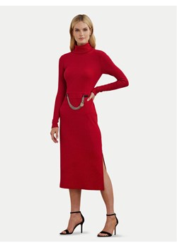 LAUREN RALPH LAUREN Sukienka dzianinowa 250951822002 Czerwony Slim Fit - id: 0000304274848 - marki Ralph Lauren - 181070211 LAUREN RALPH LAUREN Sukienka dzianinowa 250951822002 Czerwony Slim Fit ze sklepu MODIVO w kategorii Sukienki - zdjęcie 181070211