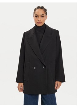 IVY OAK Płaszcz wełniany Jenna IO119100 Czarny Regular Fit ze sklepu MODIVO w kategorii Płaszcze damskie - zdjęcie 181070280