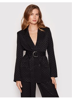 KARL LAGERFELD Marynarka Monogram 221W1405 Czarny Regular Fit ze sklepu MODIVO w kategorii Marynarki damskie - zdjęcie 181070303