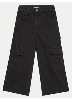 United Colors Of Benetton Jeansy 4AW7CE035 Czarny Wide Leg ze sklepu MODIVO w kategorii Spodnie dziewczęce - zdjęcie 181070361