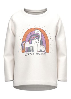 NAME IT Bluzka 13218914 Biały Regular Fit ze sklepu MODIVO w kategorii Bluzki dziewczęce - zdjęcie 181070574