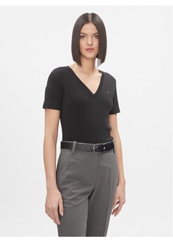 Tommy Hilfiger T-Shirt New Cody WW0WW40584 Czarny Slim Fit ze sklepu MODIVO w kategorii Bluzki damskie - zdjęcie 181070694