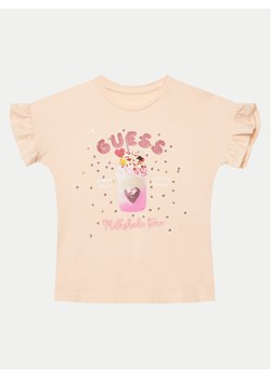 Guess T-Shirt K5GI02 K6YW4 Różowy Regular Fit ze sklepu MODIVO w kategorii Bluzki dziewczęce - zdjęcie 181070883