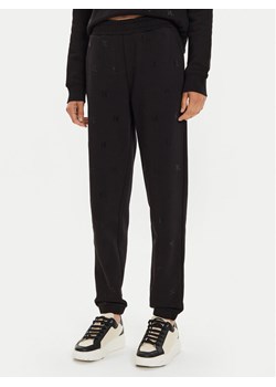 KARL LAGERFELD Spodnie dresowe 246W1009 Czarny Regular Fit ze sklepu MODIVO w kategorii Spodnie damskie - zdjęcie 181070900