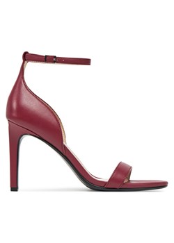 Calvin Klein Sandały Heel Sandal 90 - Lth HW0HW02337 Bordowy ze sklepu MODIVO w kategorii Sandały damskie - zdjęcie 181071110