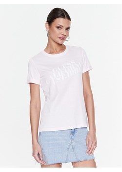 Guess T-Shirt Aurelia W3RI26 JA914 Różowy Regular Fit ze sklepu MODIVO w kategorii Bluzki damskie - zdjęcie 181071200