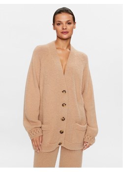 La Perla Kardigan 0056190 Beżowy Relaxed Fit ze sklepu MODIVO w kategorii Swetry damskie - zdjęcie 181071514
