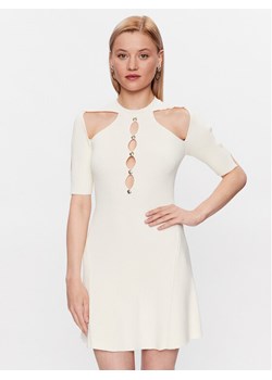 Pinko Sukienka dzianinowa 101227 A0TU Biały Regular Fit ze sklepu MODIVO w kategorii Sukienki - zdjęcie 181071554