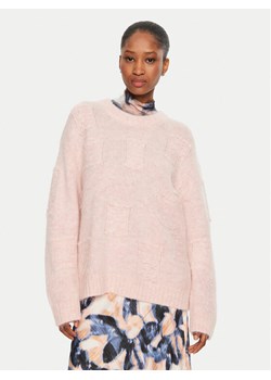 Munthe Sweter Taccu 243160724373 Różowy Loose Fit ze sklepu MODIVO w kategorii Swetry damskie - zdjęcie 181071574