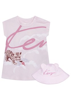 Kenzo Kids Komplet sukienka i czapka K98105 Różowy Regular Fit ze sklepu MODIVO w kategorii Sukienki niemowlęce - zdjęcie 181071971