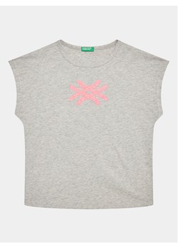 United Colors Of Benetton T-Shirt 3I1XC10C0 Szary Regular Fit ze sklepu MODIVO w kategorii Bluzki dziewczęce - zdjęcie 181072172