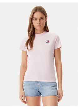 Tommy Jeans T-Shirt DW0DW20153 Różowy Regular Fit ze sklepu MODIVO w kategorii Bluzki damskie - zdjęcie 181072281