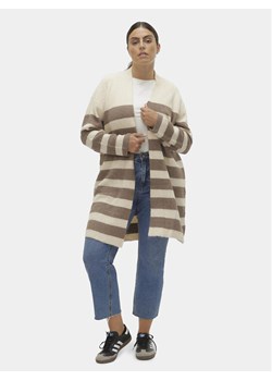 Vero Moda Curve Kardigan 10291296 Beżowy Regular Fit ze sklepu MODIVO w kategorii Swetry damskie - zdjęcie 181072324