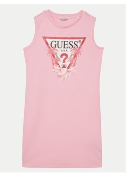 Guess Sukienka codzienna J4RK38KA6W4 Różowy Regular Fit ze sklepu MODIVO w kategorii Sukienki dziewczęce - zdjęcie 181072370