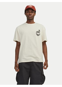 Jack&Jones T-Shirt Jorfrutti 12256926 Écru Wide Fit ze sklepu MODIVO w kategorii T-shirty męskie - zdjęcie 181072444