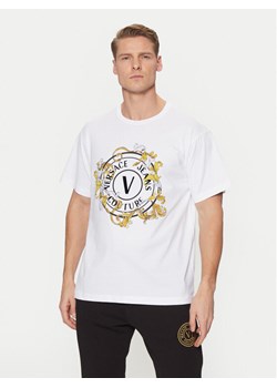 Versace Jeans Couture T-Shirt 78GAHC01 Biały Regular Fit ze sklepu MODIVO w kategorii T-shirty męskie - zdjęcie 181072842