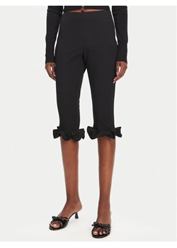 ROTATE Spodnie capri 113809100 Czarny Slim Fit ze sklepu MODIVO w kategorii Spodnie damskie - zdjęcie 181072951