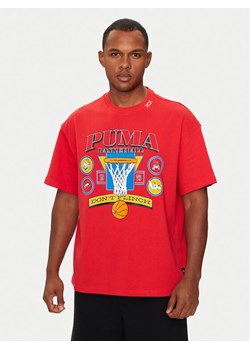 Puma T-Shirt Crowd Craze 2 627215 Czerwony Oversize ze sklepu MODIVO w kategorii T-shirty męskie - zdjęcie 181073064