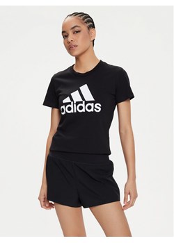 adidas T-Shirt Essentials Logo GL0722 Czarny Regular Fit ze sklepu MODIVO w kategorii Bluzki damskie - zdjęcie 181073202