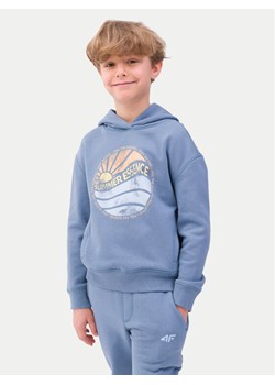 4F Bluza 4FJWSS24TSWSM0935 Niebieski Regular Fit ze sklepu MODIVO w kategorii Bluzy chłopięce - zdjęcie 181073490