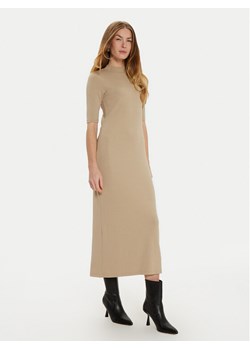 Tommy Hilfiger Sukienka codzienna WW0WW44430 Beżowy Slim Fit ze sklepu MODIVO w kategorii Sukienki - zdjęcie 181073543