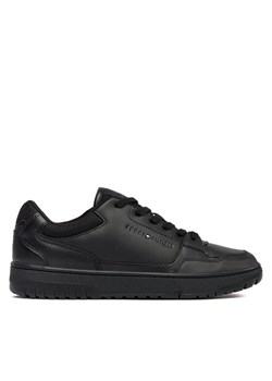 Tommy Hilfiger Sneakersy Th Basket Core Leather Ess FM0FM05040 Czarny ze sklepu MODIVO w kategorii Buty sportowe męskie - zdjęcie 181073790