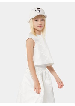 Karl Lagerfeld Kids Bluzka Z30117 S Écru Regular Fit ze sklepu MODIVO w kategorii Bluzki dziewczęce - zdjęcie 181074110
