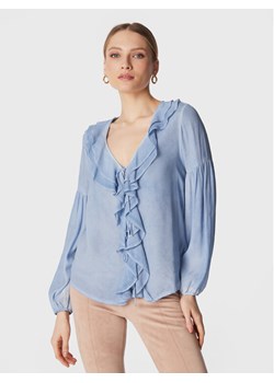 Guess Bluzka W3RH58 WF5K0 Niebieski Regular Fit ze sklepu MODIVO w kategorii Bluzki damskie - zdjęcie 181074240