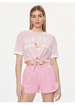 Guess T-Shirt V4GI00 I3Z14 Różowy Boxy Fit ze sklepu MODIVO w kategorii Bluzki damskie - zdjęcie 181074350