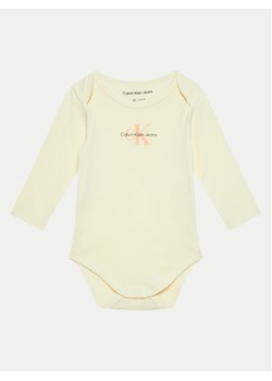Calvin Klein Jeans Body dziecięce IN0IN00033 Żółty ze sklepu MODIVO w kategorii Body niemowlęce - zdjęcie 181074352
