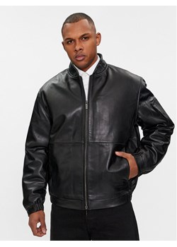 Calvin Klein Kurtka skórzana Hero K10K112372 Czarny Regular Fit ze sklepu MODIVO w kategorii Kurtki męskie - zdjęcie 181074380