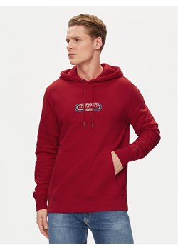 Tommy Hilfiger Bluza Track Graphic MW0MW34445 Czerwony Regular Fit ze sklepu MODIVO w kategorii Bluzy męskie - zdjęcie 181074474