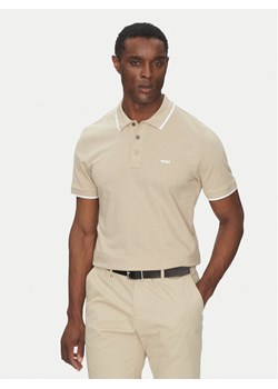 BOSS Polo Parlay 190 50494697 Beżowy Regular Fit ze sklepu MODIVO w kategorii T-shirty męskie - zdjęcie 181074622