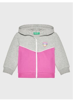 United Colors Of Benetton Bluza 3GNSG501M Szary Regular Fit ze sklepu MODIVO w kategorii Bluzy dziewczęce - zdjęcie 181074990