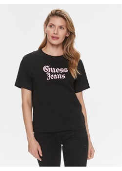 Guess T-Shirt Gothic W4RI49 K6XN4 Czarny Regular Fit ze sklepu MODIVO w kategorii Bluzki damskie - zdjęcie 181075202