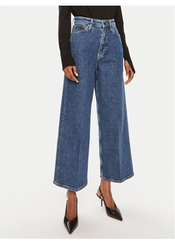 Calvin Klein Jeansy K20K207267 Granatowy Wide Leg ze sklepu MODIVO w kategorii Jeansy damskie - zdjęcie 181075324