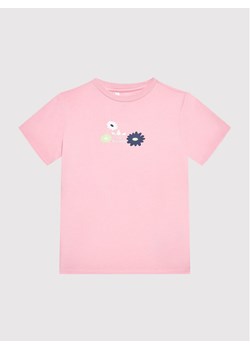 adidas T-Shirt Flower Print HF7466 Różowy Regular Fit ze sklepu MODIVO w kategorii Bluzki dziewczęce - zdjęcie 181075532