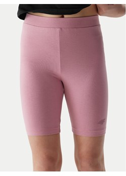 4F Szorty sportowe 4FJWSS24TTIGF129 Różowy Slim Fit ze sklepu MODIVO w kategorii Spodenki dziewczęce - zdjęcie 181075654