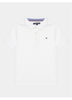 Tommy Hilfiger Polo KB0KB03975 Biały Regular Fit ze sklepu MODIVO w kategorii T-shirty chłopięce - zdjęcie 181075744