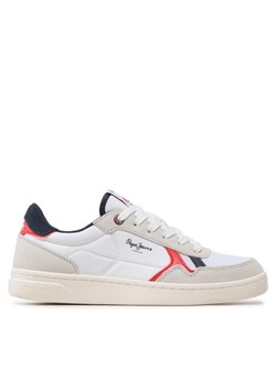Pepe Jeans Sneakersy Kore Vintage M PMS30900 Biały ze sklepu MODIVO w kategorii Buty sportowe męskie - zdjęcie 181075813