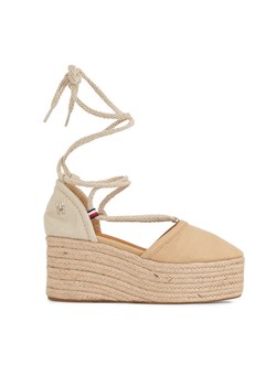 Tommy Hilfiger Espadryle Closed Toe Linen Flatform FW0FW07746 Beżowy - id: 0000303753962 - marki Tommy Hilfiger - 181076003 Tommy Hilfiger Espadryle Closed Toe Linen Flatform FW0FW07746 Beżowy ze sklepu MODIVO w kategorii Espadryle damskie - zdjęcie 181076003