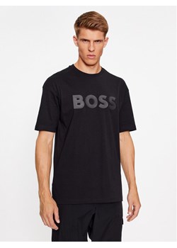 Boss T-Shirt Tee Lotus 50501232 Czarny Regular Fit ze sklepu MODIVO w kategorii T-shirty męskie - zdjęcie 181076162