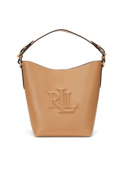 LAUREN RALPH LAUREN Torebka Medium Witley Leather Bucket Bag 431950855008 Brązowy ze sklepu MODIVO w kategorii Torebki damskie - zdjęcie 181076172