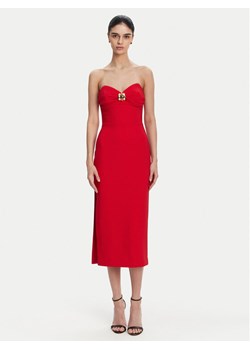 Elisabetta Franchi Sukienka koktajlowa AB-769-51E2 Czerwony Regular Fit ze sklepu MODIVO w kategorii Sukienki - zdjęcie 181076282