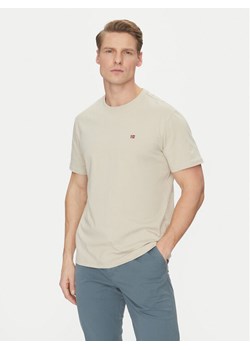 Napapijri T-Shirt Salis NP0A4H8D Beżowy Regular Fit ze sklepu MODIVO w kategorii T-shirty męskie - zdjęcie 181076390